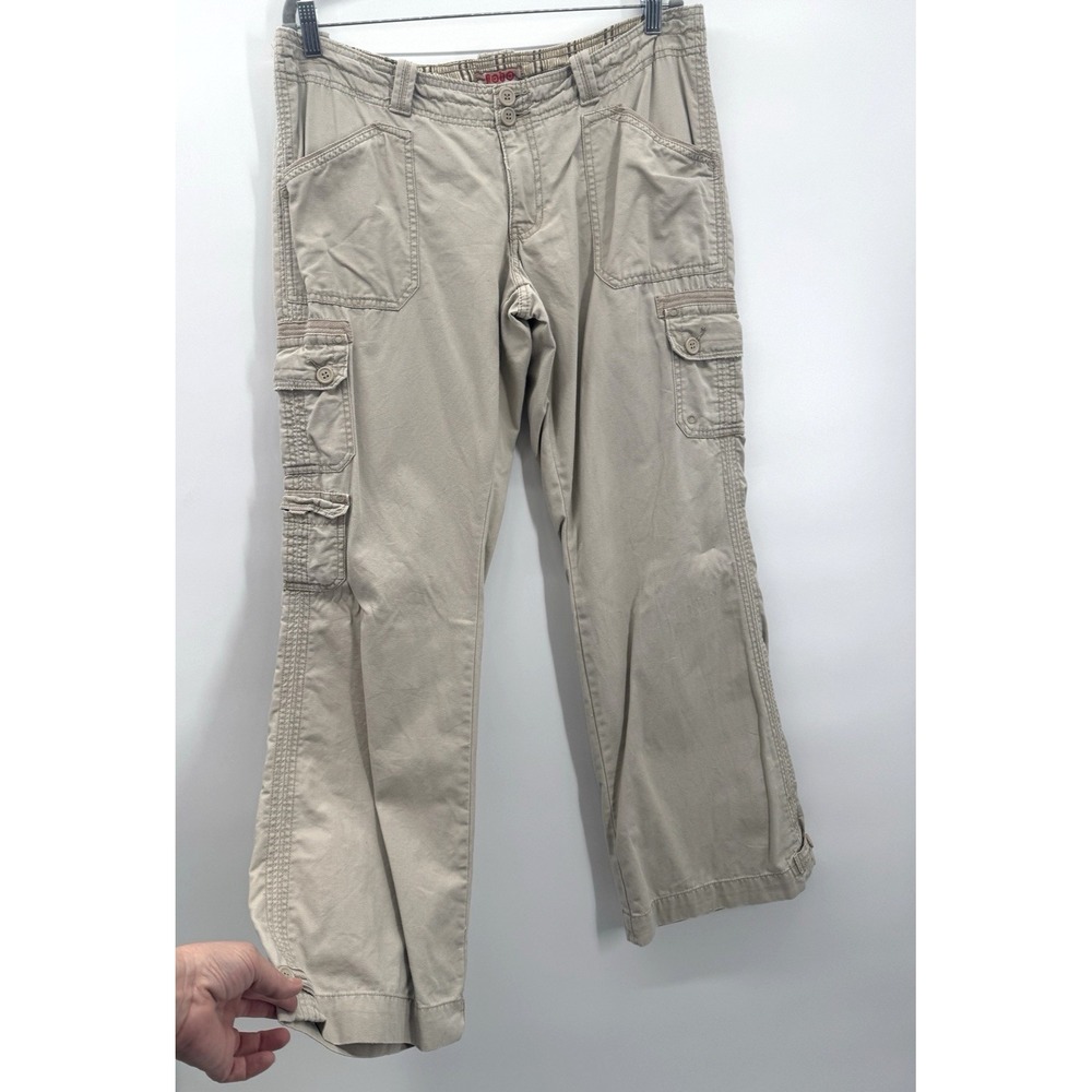 VTG 90s Y2K NoBo Khaki Cargo Pant 17 Baggy Wide Leg MidRise Utility Hiking Trail